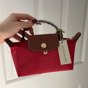 NWT: red Longchamp crossbody bag